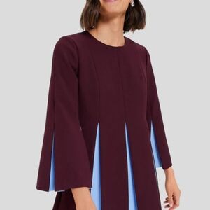 Tuckernuck Burgundy and Light Blue Mini Dress